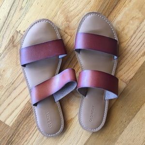 Old Navy Brown Faux Leather Sandals